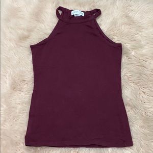 Burgandy top